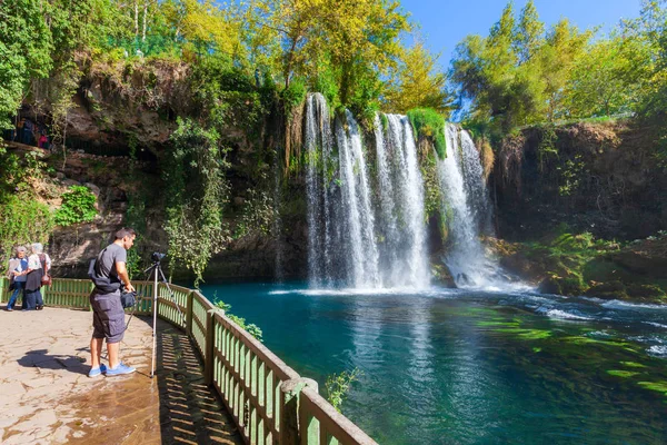 Antalya Turquia Setembro 2014 Parque Cachoeira Duden Cidade Antalya Turquia — Fotografia de Stock