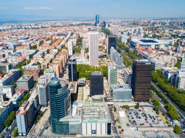 Business districts of AZCA and CTBA in Madrid, Spain clipart