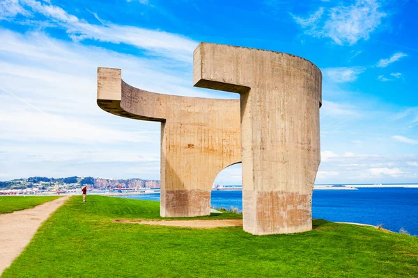 Eulogia ao monumento Horizon, Gijon — Fotografia de Stock