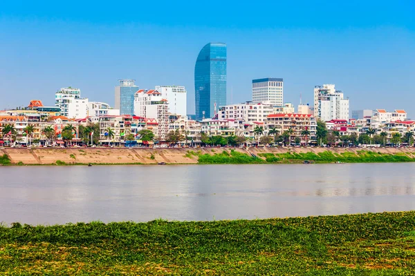 Phnom Penh skyline città, Cambogia — Foto Stock