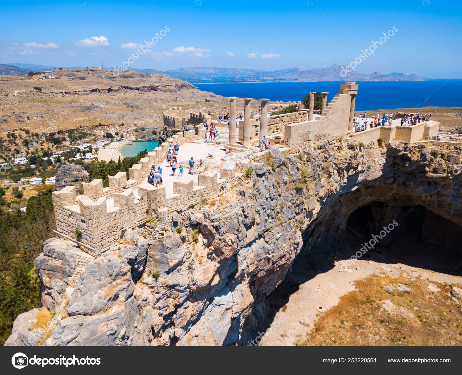 Lindos Acropolis And Beach Rhodes Stock Photo Image By C Saiko3p Lindos Acropolis And Beach Rhodes Stock Photo Image By C Saiko3p