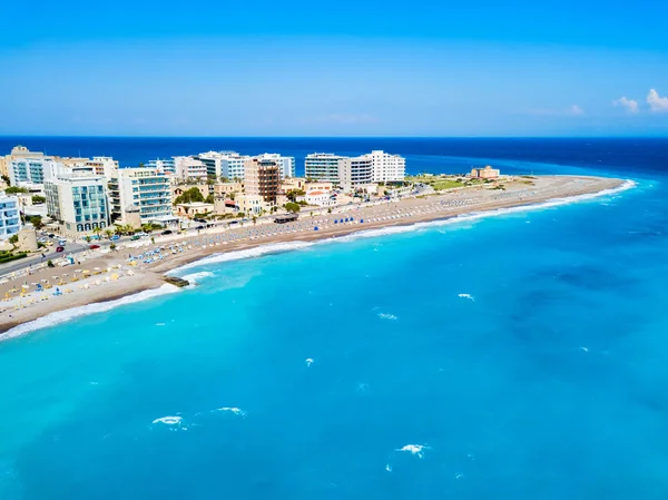 Rhodes island city beach, griechenland — Stockfoto