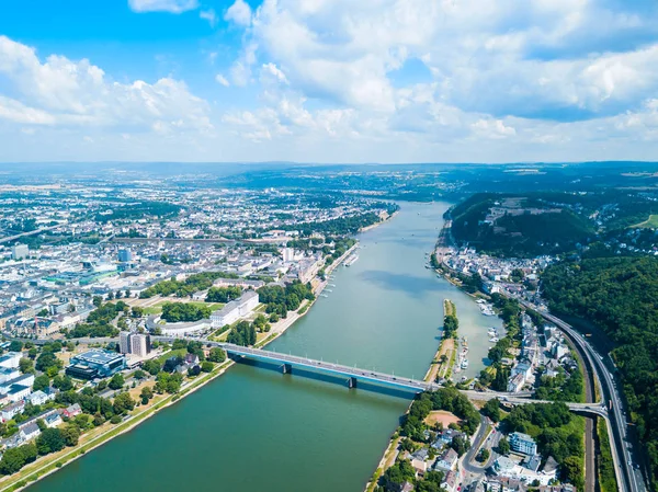 Koblenz city skyline in Germany — Stock Photo, Image