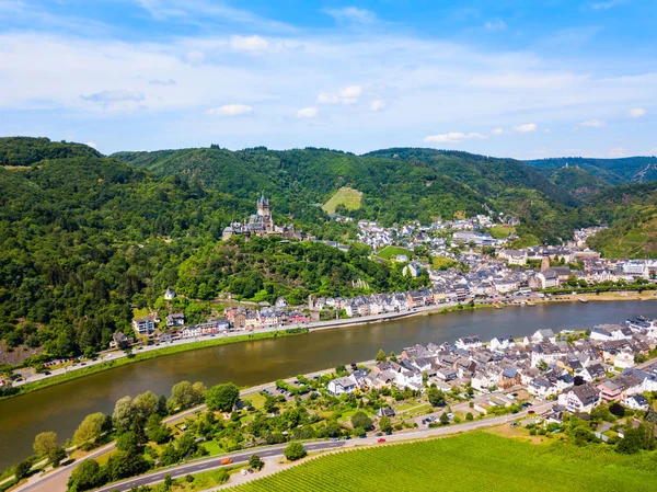 Cochem vista aérea de la ciudad, Alemania —  Fotos de Stock