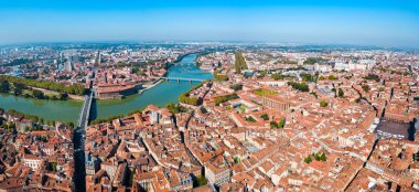 Toulouse aerial panoramic view, France clipart