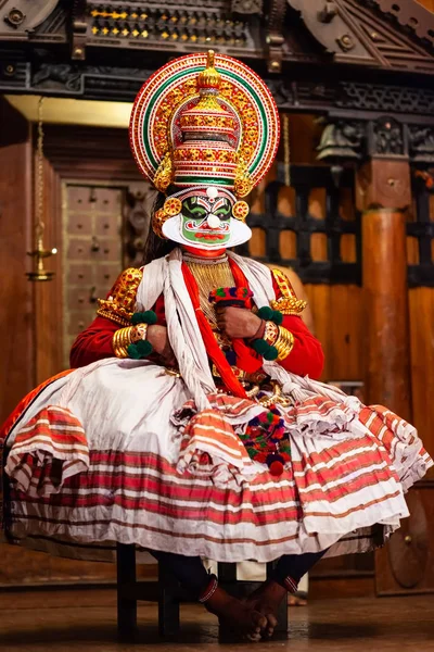 Espectáculo de danza Kathakali en Cochin, India —  Fotos de Stock