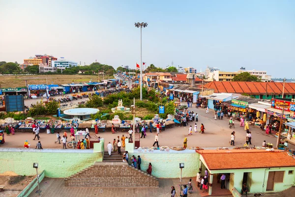 Воздушный вид на город Каньякумари, Индия — стоковое фото