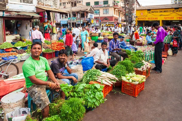 フルート、市場の野菜、インド — ストック写真