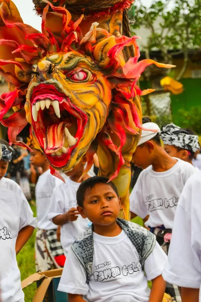 Posągi Ogoh parada Ngrupuk, Bali — Zdjęcie stockowe