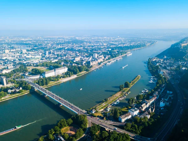 Koblenz city skyline in Germany — Stock Photo, Image