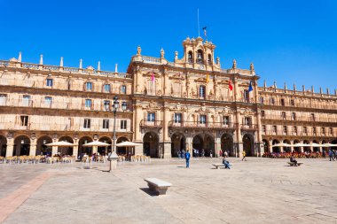 Plaza Mayor main square in Salamanca, Spain clipart