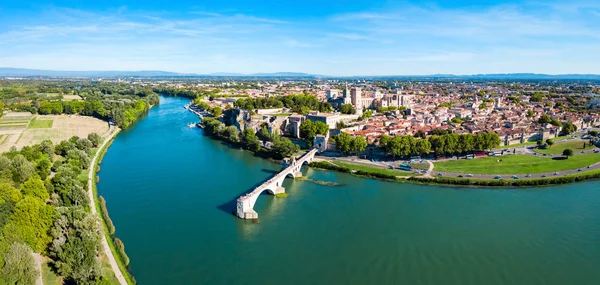 Avignon city aerial view, France — Stock Photo, Image
