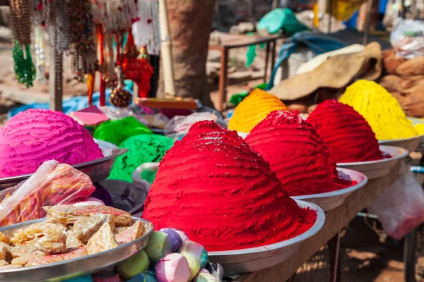 Holi puder farben in indien — Stockfoto