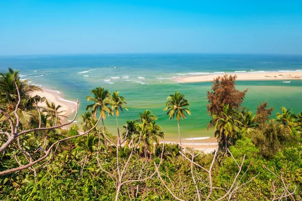 Goa beach Luftaufnahme, Indien — Stockfoto