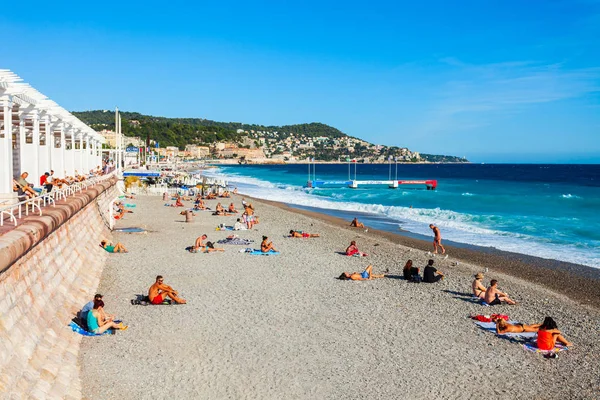 Plage Blue Beach i Nice, Frankrike — Stockfoto
