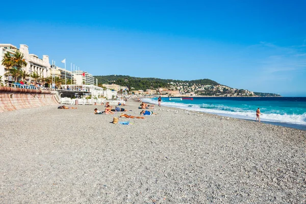 Plage Blue Beach i Nice, Frankrike — Stockfoto