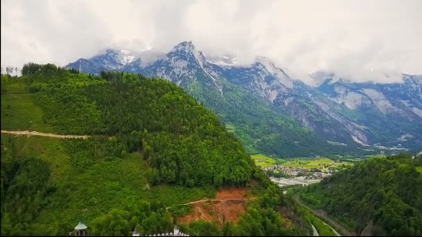 ปราสาท Hohenwerfen ทางอากาศ, ออสเตรีย — วีดีโอสต็อก