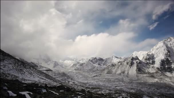 Everest regio timelapse, Himalaya — Stockvideo