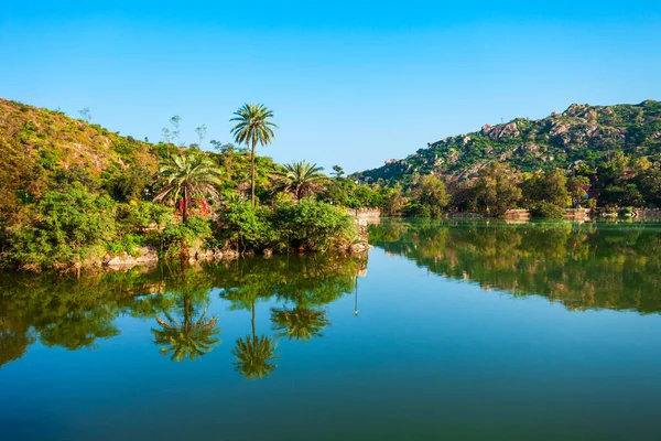 Mount Abu Nakki Jezero Panoramatický Výhled Mount Abu Horská Stanice — Stock fotografie