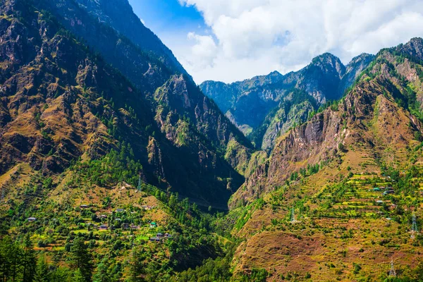 Himalaja Vuoristomaisema Parvatin Laaksossa Himachal Pradeshin Osavaltio Intiassa — kuvapankkivalokuva