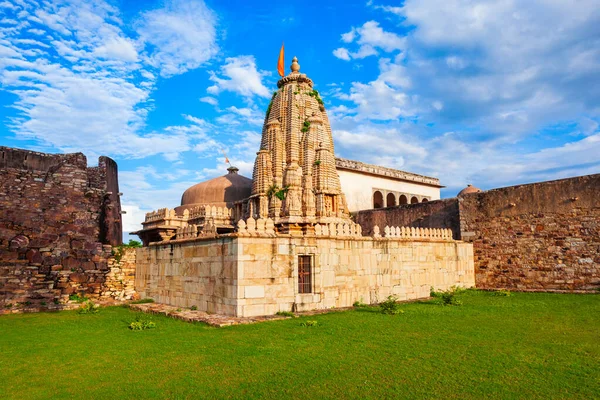 Templo Hindu Dentro Palácio Rana Ratan Forte Chittor Cidade Chittorgarh — Fotografia de Stock