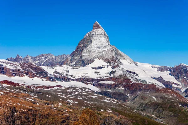 Matterhorn Οροσειρά Των Άλπεων Που Βρίσκεται Μεταξύ Ελβετίας Και Ιταλίας — Φωτογραφία Αρχείου