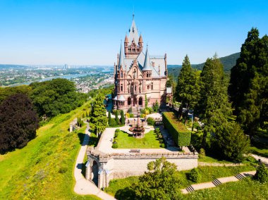 Schloss Drachenburg Castle is a palace in Konigswinter on the Rhine river near the city of Bonn in Germany clipart