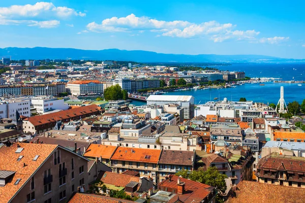 Genebra Vista Panorâmica Aérea Genebra Geneve Segunda Cidade Mais Populosa — Fotografia de Stock