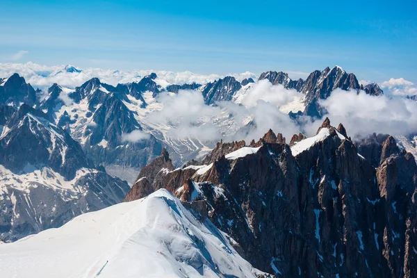 Mont Blanc Monte Bianco Que Significa Montaña Blanca Cordillera Más — Foto de Stock