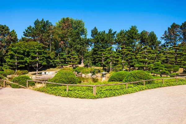 Ogród Japoński Nordpark Jest Publiczny Zielonej Okolicy Dzielnicy Stockum Dusseldorf — Zdjęcie stockowe