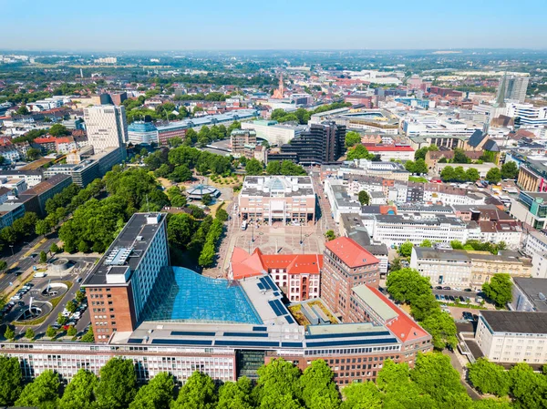 Dortmund Centro Cidade Vista Panorâmica Aérea Alemanha — Fotografia de Stock