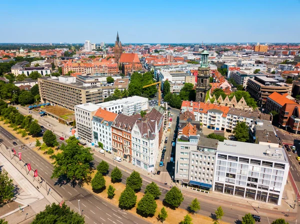 Hannover Cidade Skyline Vista Panorâmica Aérea Alemanha — Fotografia de Stock