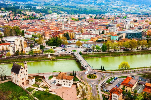 Trento Vista Panoramica Aerea Trento Una Città Sull Adige Trentino — Foto Stock