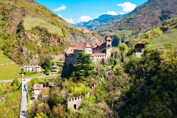 스타인 Runkelstein Castle 카스텔 Castel Roncolo 이탈리아 티롤에 볼차노 세워진 — 스톡 사진