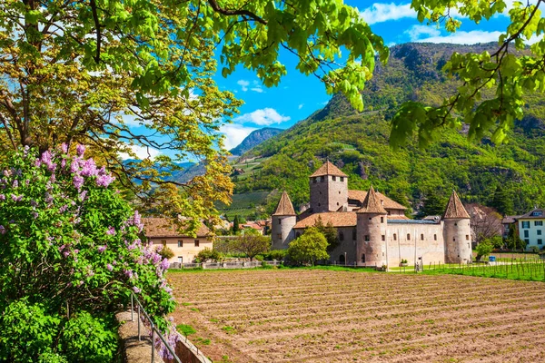 Zamek Maretsch Lub Castel Mareccio Średniowieczny Fort Historycznym Centrum Bolzano — Zdjęcie stockowe