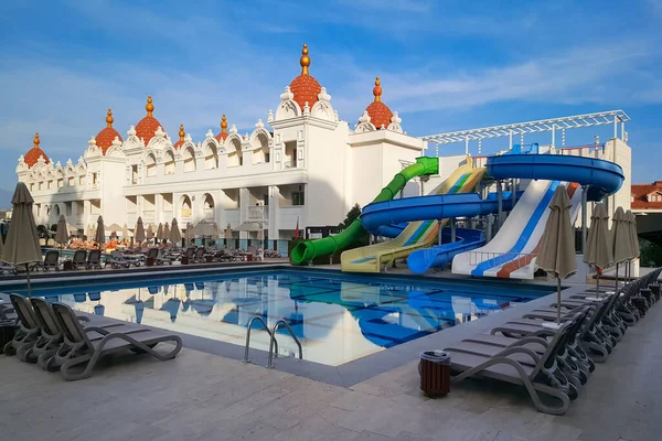 Colakli Turkey 2019 Hotels Side Premium Resort Aquaparkem Bazénem Městě — Stock fotografie