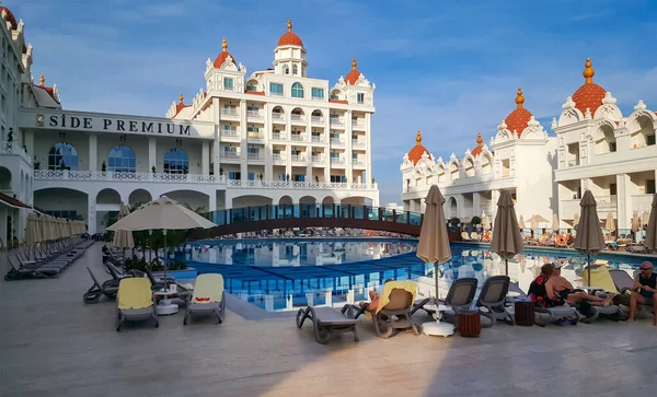 Colakli Turkey 2019 Hotels Side Premium Resort Aquaparkem Bazénem Městě — Stock fotografie