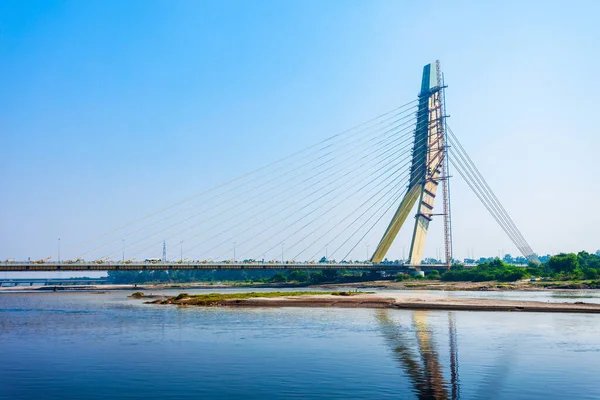 Neu Delhi Indien Oktober 2019 Signature Bridge Ist Eine Freitragende — Stockfoto