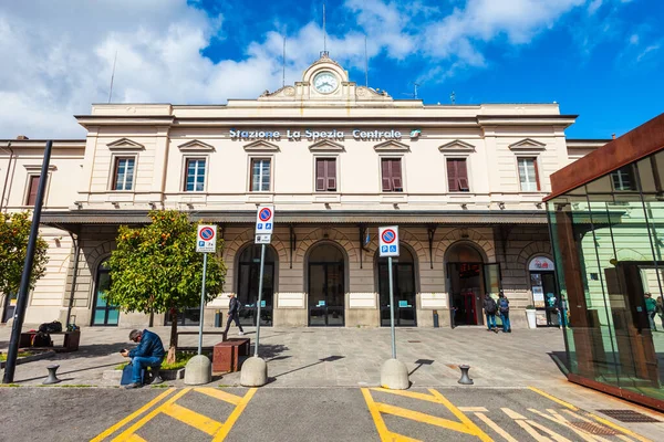 Spezia Italy April 2019 Spezia Central Railway Station Liguria Region — 图库照片