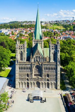 Nidaros Cathedral or Nidarosdomen or Nidaros Domkirke is a Church of Norway cathedral located in the city of Trondheim, Norway clipart