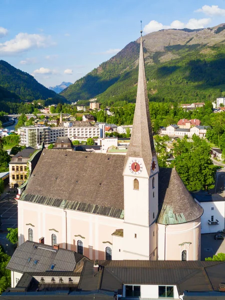 Pfarrkirche Bad Ischl Oder Pfarrkirche Luftaufnahme Österreich Bad Ischl Ist — Stockfoto