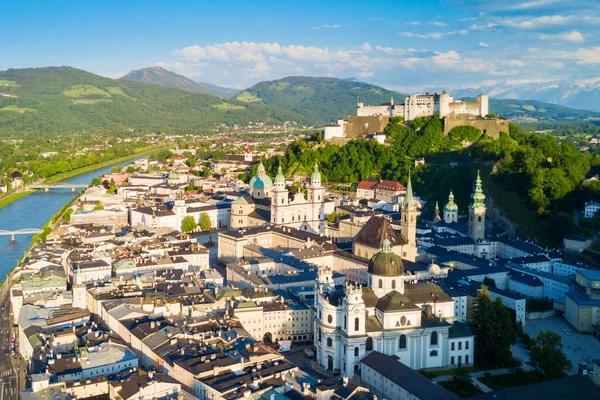Avusturya Salzburg Şehrinin Panoramik Manzarası — Stok fotoğraf