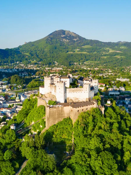 Salcburský Vzdušný Panoramatický Výhled Město Rakousku — Stock fotografie
