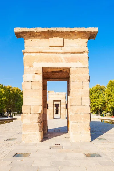 Świątynia Debod Lub Templo Debod Jest Starożytną Świątynią Egipską Która — Zdjęcie stockowe