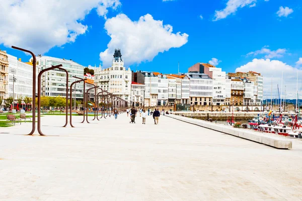 Embankment Centro Una Ciudad Coruña Galicia España — Foto de Stock