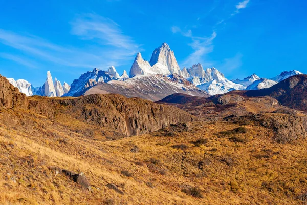 Monte Fitz Roy Cerro Chalten Vue Aérienne Fitz Roy Est — Photo