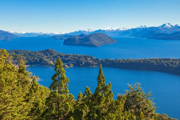 Arjantin Patagonya Bariloche Bölgesindeki Cerro Campanario Bakış Açısından Nahuel Huapi — Stok fotoğraf