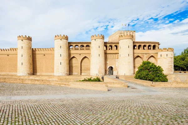 Palazzo Aljaferia Palacio Aljaferia Palazzo Islamico Medievale Fortificato Nella Città — Foto Stock