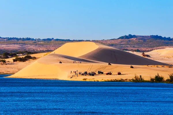 Sanddünen Bei Sonnenuntergang Der Nähe Von Mui Oder Phan Thiet — Stockfoto