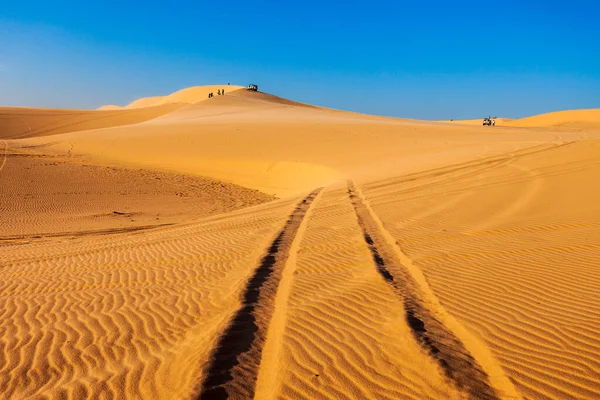 Sanddünen Bei Sonnenuntergang Der Nähe Von Mui Oder Phan Thiet — Stockfoto